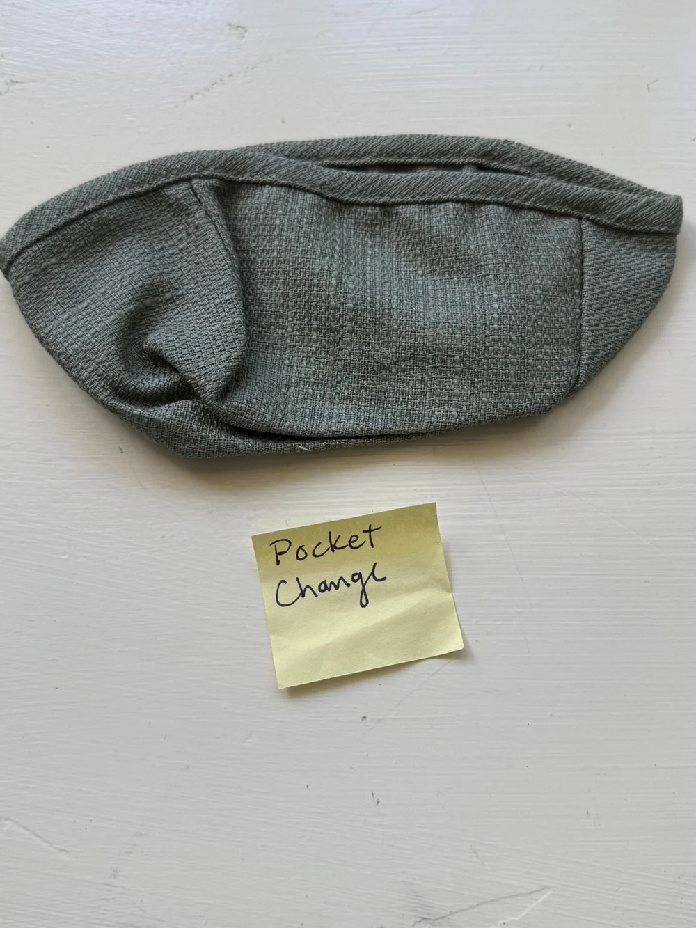 Longaberger Sage  Fabric Pocket Change Basket Liner Only